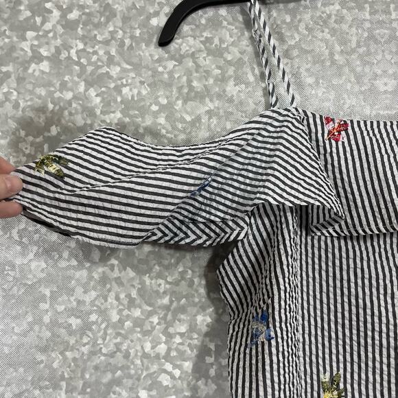 Collective Concepts Women’s Striped Off The Shoulder Peasant Blouse - Size XL - Picture 4 of 7